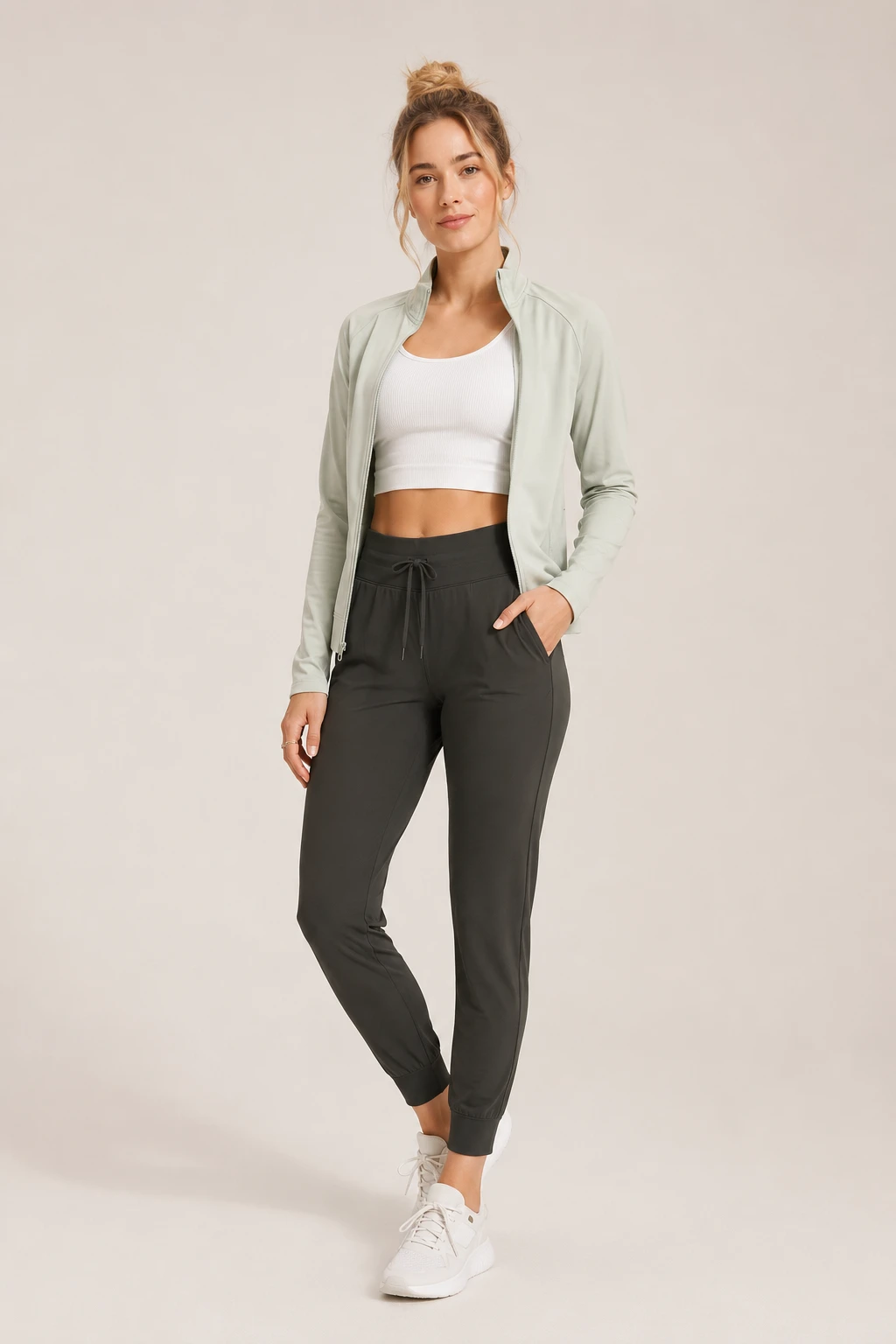Fashion model photo queued for consistent headless crop preview